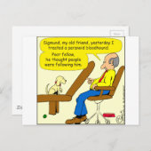 856 paranoider Cartoon Postkarte (Vorne/Hinten)