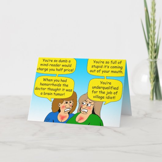 858 bin ich traurige Karten-Cartoonkarte Karte (Vorderseite)