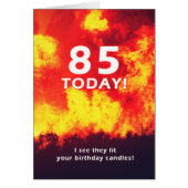 85 Birthday Forest Fire Candle Spaß (Vorne)