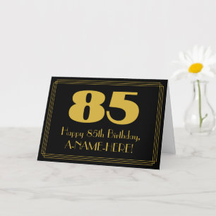 85. Geburtstag: Art Deco Inspiriert Look "85" & Na Karte