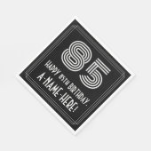 85. Geburtstag: Art Deco Inspiriert Look "85" + Na Serviette (Ecke)
