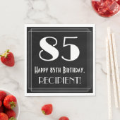 85. Geburtstag ~ Art Deco Inspiriert Look "85", Na Serviette (Beispiel)
