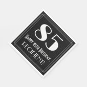 85. Geburtstag ~ Art Deco Inspiriert Look "85", Na Serviette (Ecke)