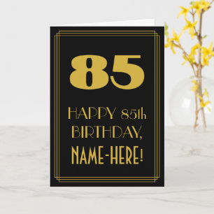 85. Geburtstag – Art Deco inspiriertes Aussehen "8 Karte