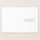 85. Geburtstag ~ Art-Déco-Stil "85" & Individuelle Folienkarte (Innenseite)