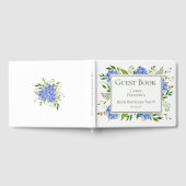 85. Geburtstag Blaue Hortensien Gästebuch (Voll)