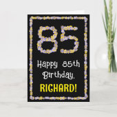 85. Geburtstag: Blumennummer, Individuelle Name, B Karte (Vorderseite)