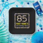 85. Geburtstag: Blumennummer, Individuelle Name, B Pappteller (Party)