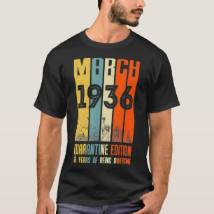 85. Geburtstag Dekoration März 1936 Männer Frauen T-Shirt