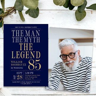 85. Geburtstag Der Mann Der Mythos Das legendäre F Einladung