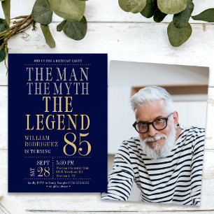85. Geburtstag Der Mann Der Mythos Die Legende Fot Einladung