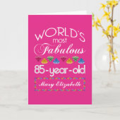 85. Geburtstag Die prächtigsten farbenfrohen Edels Karte (Gelbe Blume)