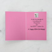 85. Geburtstag Elegant Hummingbird Grußkarte Karte (Innenseite)