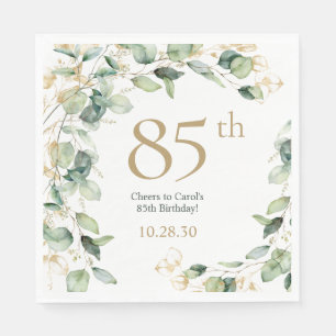 85. Geburtstag Eukalyptus Serviette