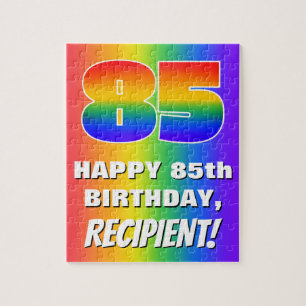 85. Geburtstag: Farbenfroh, Fun Rainbow Pattern #  Puzzle