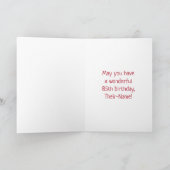 85. Geburtstag: Farbige Musiksymbole + Regenbogen  Karte (Innenseite)