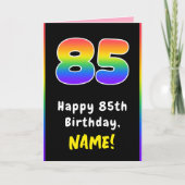 85. Geburtstag: Farbiger Regenbogen # 85, Individu Karte (Vorderseite)