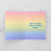 85. Geburtstag: Farbiger Regenbogen # 85, Individu Karte (Innenseite)