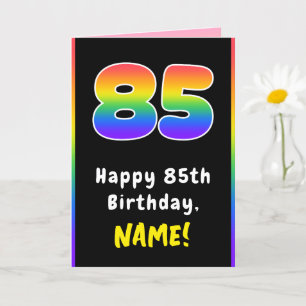85. Geburtstag: Farbiger Regenbogen # 85, Individu Karte