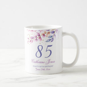 85. Geburtstag Flüstern von Lavendel und Gold Kaffeetasse