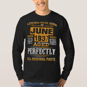 85. Geburtstag für Legenden Geboren Juni 1937 85 J T-Shirt