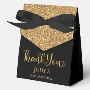 85. Geburtstag Gold Glitter Danke Geschenkschachtel