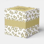 85. Geburtstag Gold/Weiß-Collage Muster Geschenkschachtel (Rückseite)