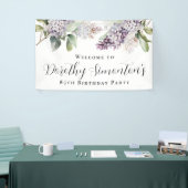 85. Geburtstag Lila Lilac Frühjahr Blume Willkomme Banner (Messeveranstaltung)