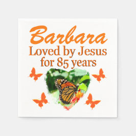 85. GEBURTSTAG PERSONALISIERTE BUTTERFLY NAPKINS SERVIETTE