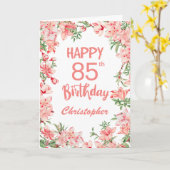 85. Geburtstag Pink Peach Peonies Aquarell Floral Karte (Gelbe Blume)