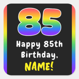 85. Geburtstag: Rainbow Spectrum # 85, Individuell Quadratischer Aufkleber