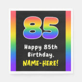 85. Geburtstag: Rainbow Spectrum # 85, Individuell Serviette (Vorderseite)