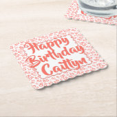 85. Geburtstag Random Number Pattern Scallops Cora Untersetzer (angewinkelt)