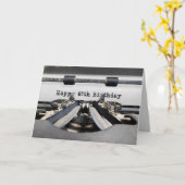 85. Geburtstag Retro Schreibmaschine Karte (Gelbe Blume)