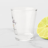 85. Geburtstag Rosa Floral Personalisiert Schnapsglas (Rechts)