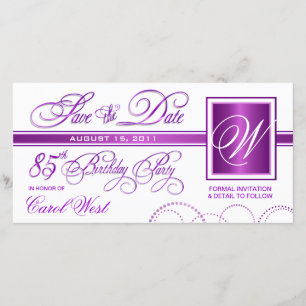 85. Geburtstag - Save the Date Mitteilung