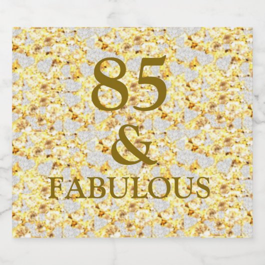 85. Geburtstag Schaumweinetikett (Einzelnes Label)
