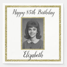 85. Geburtstag Servietten mit individuellem Foto i