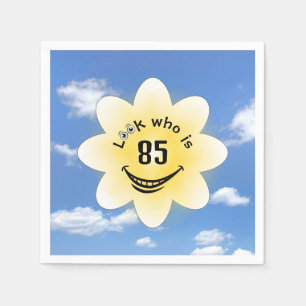 85. Geburtstag Sommer Sonnenschein und Wolken Serviette