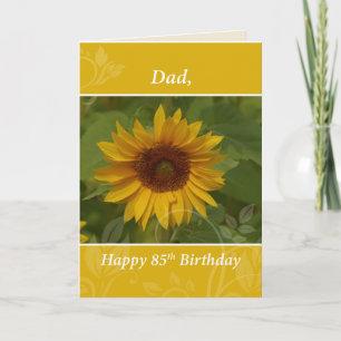 85. Geburtstag Sonnenblume Karte