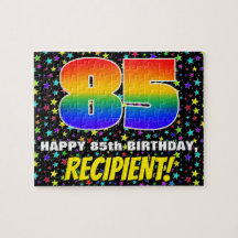 85. Geburtstag — Spaß, farbenfrohe Sternenweltenmu