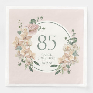 85. Geburtstag Tropical Floral Serviette