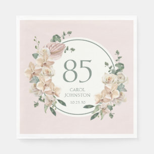 85. Geburtstag Tropical Floral Serviette