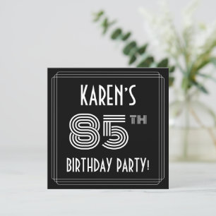 85. Geburtstagsfeier: Art-Déco-Stil mit Individuel Einladung