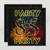 85. Geburtstagsfeier Einladung mit Feuerwerk (Vorne/Hinten)