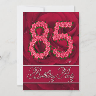 85. Geburtstagsfeier mit Rose Einladung
