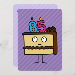 85. Geburtstagskuchen mit Kerzen Einladung