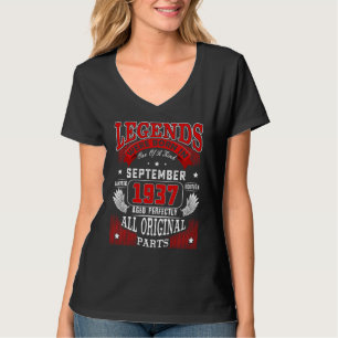 85. Geburtstagslegenden Geboren im September 1937 T-Shirt