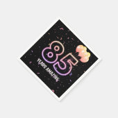 85. Geburtstagsparty Balloons und Confetti Serviette (Ecke)