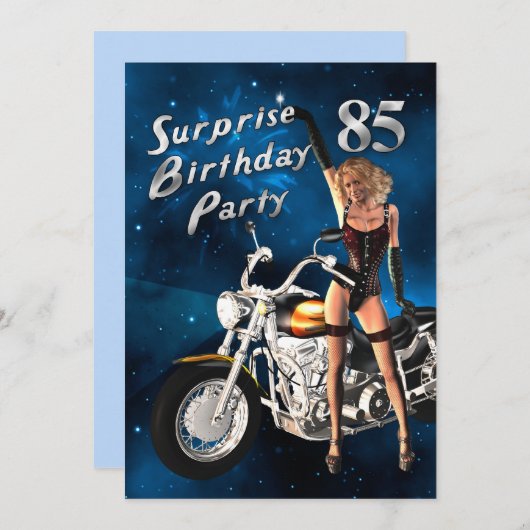 85. Geburtstagsparty Einladung (Vorne/Hinten)